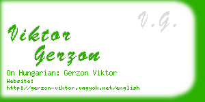 viktor gerzon business card